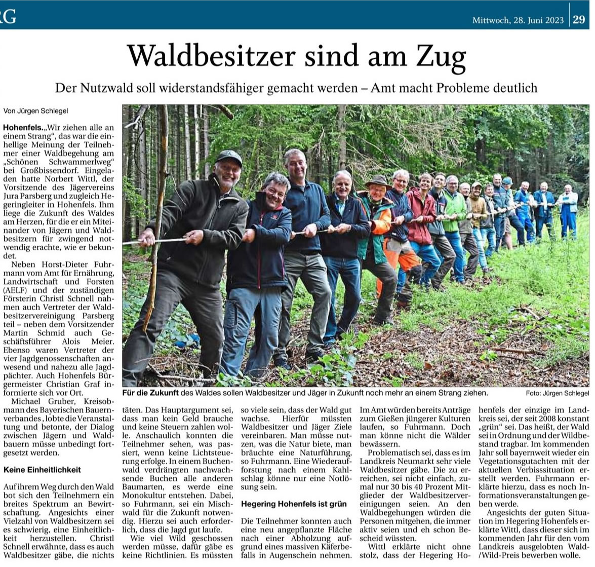 Waldbesitzer sind am Zug